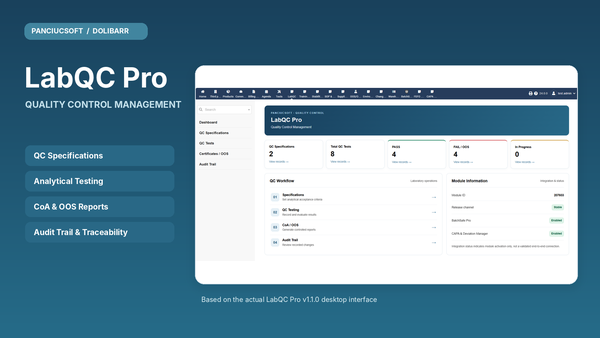 LabQC Pro – Laboratory Quality Control Management for Dolibarr