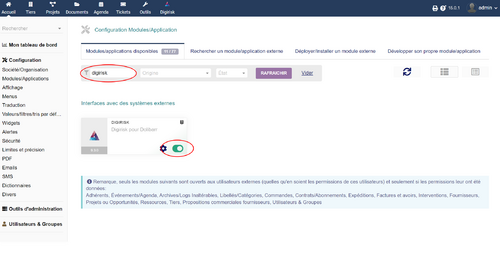 22. Chercher DigiRisk dans les modules et l'activer