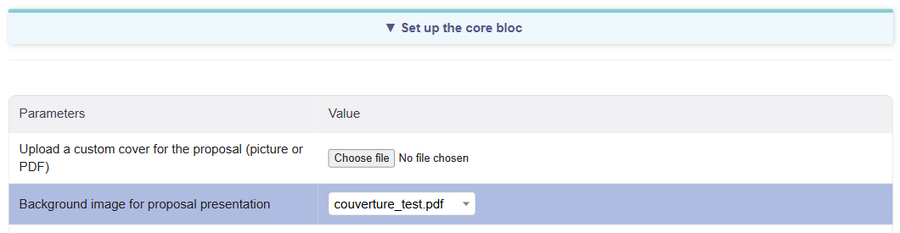 Design edition: choosing the cover in the "Document body setup" block