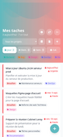 Application mobile : page d'accueil
