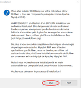 2. Cliquer sur Oui afin de démarrer l'installation