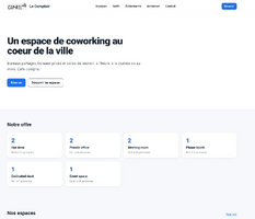 Page d'accueil du portail public