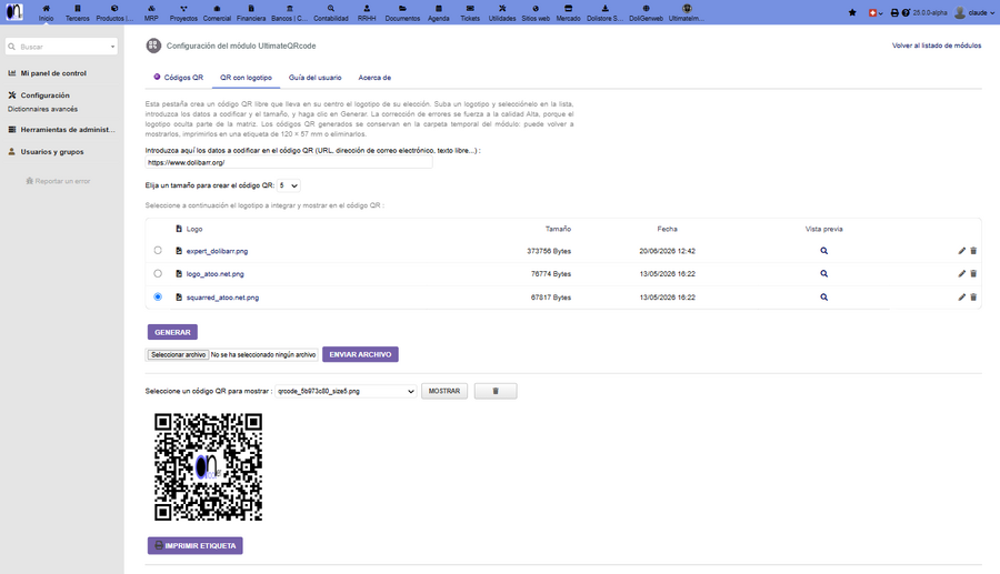 Generador de códigos QR con logotipo