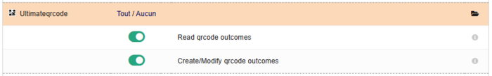 UltimateQRcode module permissions