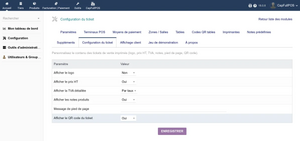 Configuration du modèle de ticket
