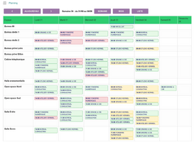 Planning des réservations par espace