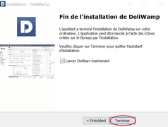 7. Cliquer sur Terminer