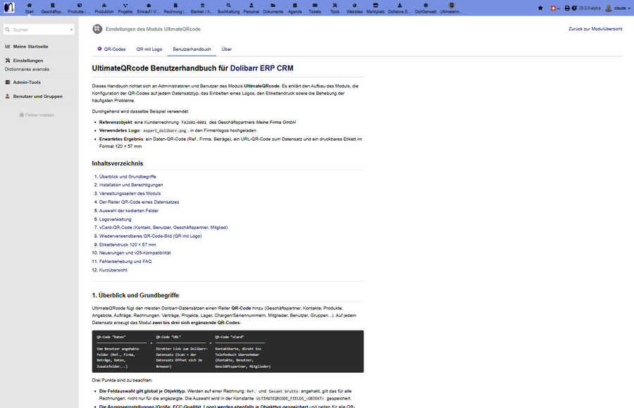 Integriertes Benutzerhandbuch