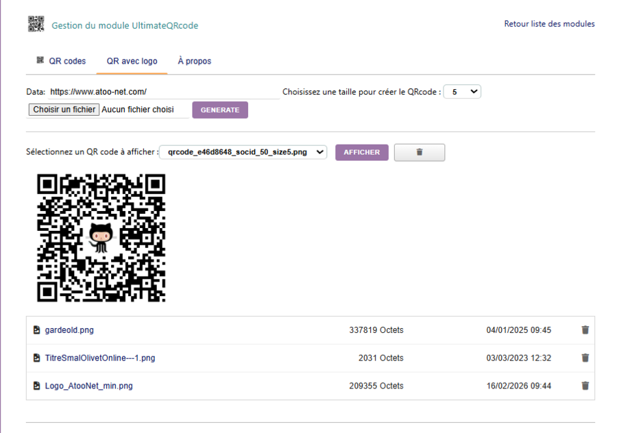 QR code generator with embedded logo