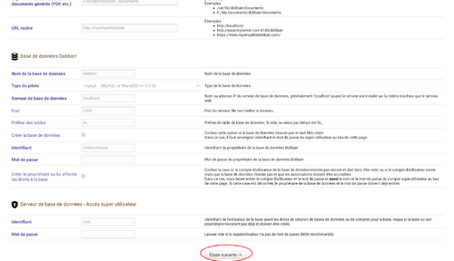 10. Cliquer sur Etape suivante