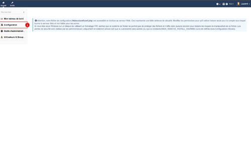 (1).Cliquer sur Configuration