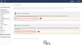 16. Cliquer en premier sur Configuration Société/Organisation