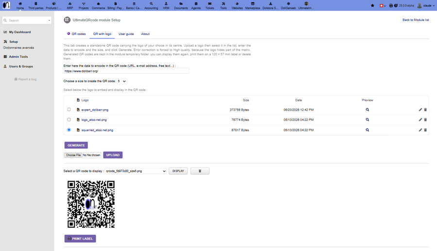 QR code generator with logo